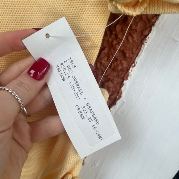 Vintage Val&Mik Baby Overalls. Size 6 Months. Caterpillar. Yellow - Picture 4 of 9